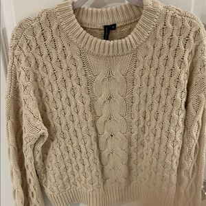 moon & madison Beige Cable Knit Sweater